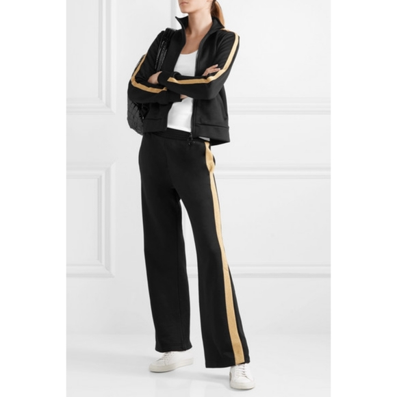 ALL ACCESS Tune Up Metallic Striped Stretch Jersey Track Pants-size large. GUC - Picture 2 of 14